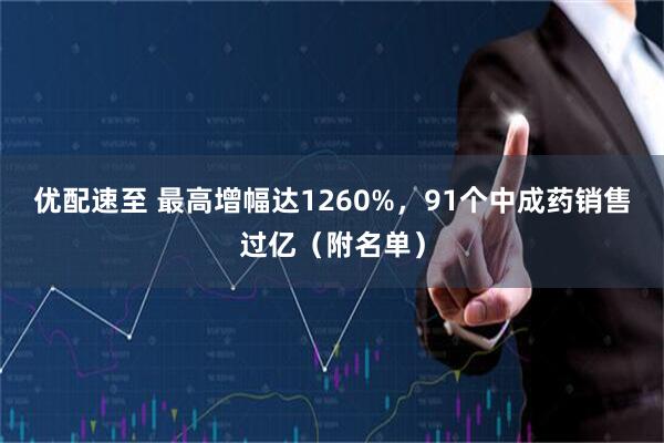 优配速至 最高增幅达1260%，91个中成药销售过亿（附名单）